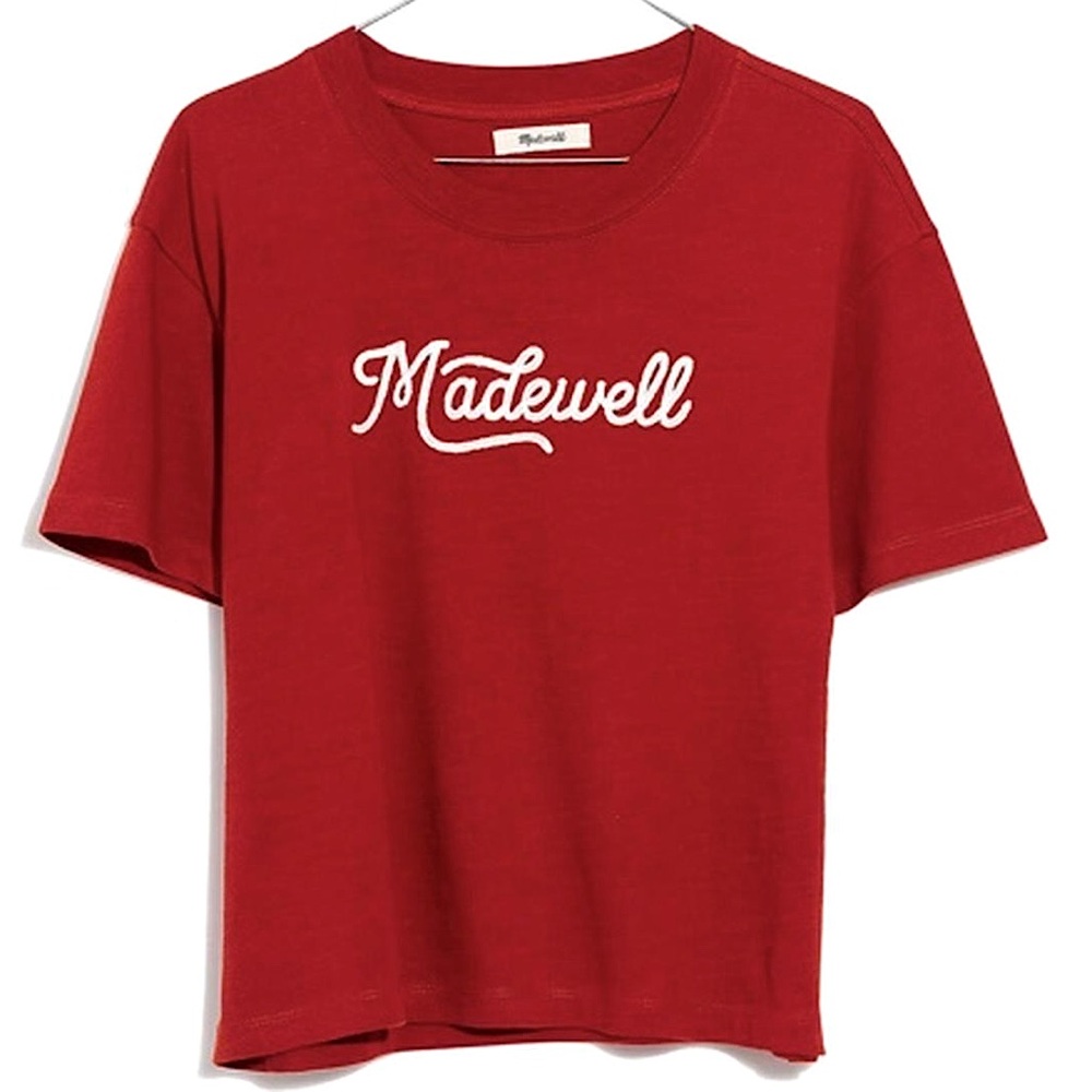 Madewell Logo Rusted Orange T Shirt
